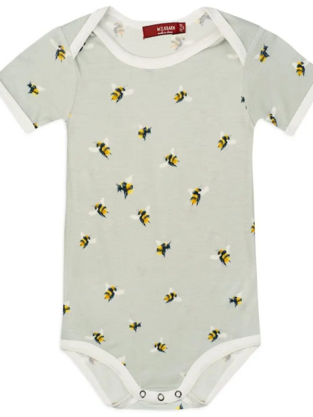 MilkBarn | Blue Honeybees Short Sleeve Onesie Bodysuit | Size 3-6 Months